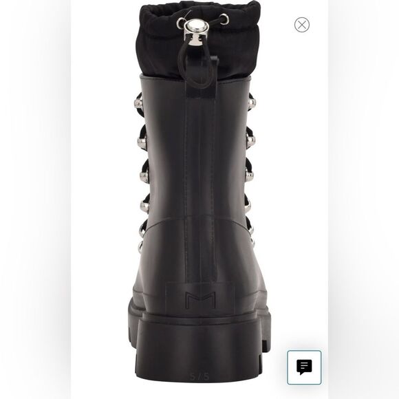 Marc Fisher Freely Waterproof Combat Lace-Up Boot in Black Size 10 NEW - Picture 3 of 9